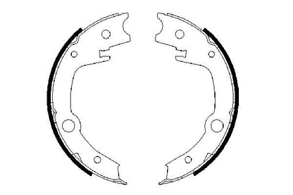 BOSCH 0986487679 Brake Shoe Set For Parking Brake Rear 31.6mm Width Fits Toyota