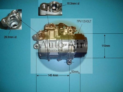 AUTO AIR 14-9753 Air Compressor A/C Air Con Air Conditioning Fits Alpina BMW