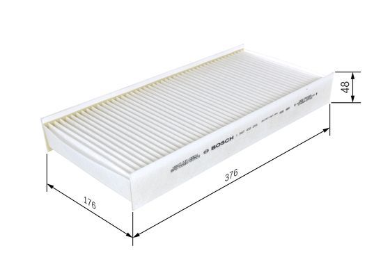 BOSCH 1987432206 Cabin Air Filter 376mm Fits Citroën Fiat Peugeot Toyota
