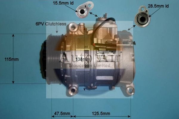 AUTO AIR 14-0201 Air Compressor A/C Air Con Air Conditioning Fits Jaguar XF XJ