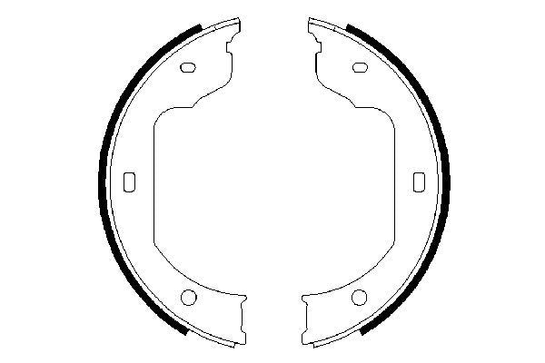 BOSCH 0986487625 Brake Shoe Set For Parking Brake Rear Fits BMW Rolls-Royce VW
