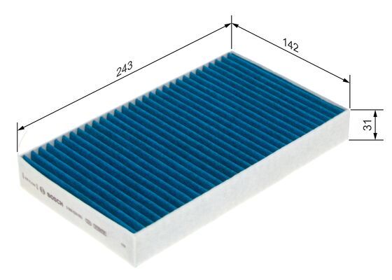 BOSCH 0986628583 Cabin Air Filter Interior 243mm Fits Tesla Model 3 Model Y