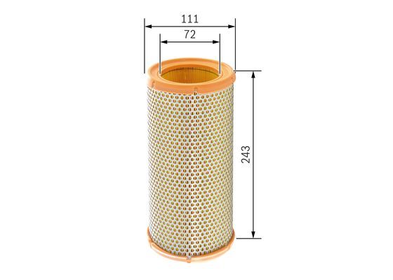 BOSCH 1457433229 Air Filter 110.5mm Outer Ø Insert Fits Citroën Peugeot