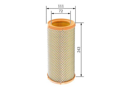 BOSCH 1457433229 Air Filter 110.5mm Outer Ø Insert Fits Citroën Peugeot