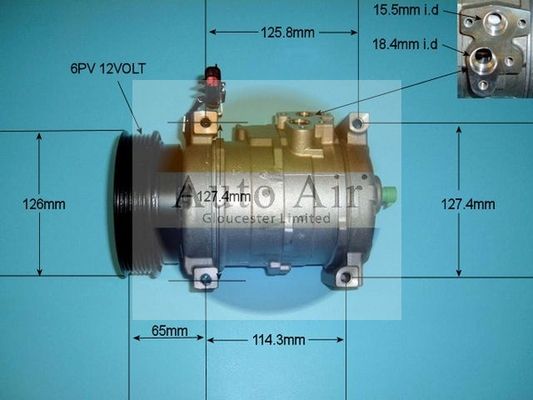 AUTO AIR 14-7498 Air Conditioning Compressor A/C Air Con Replacement 12V Voltage