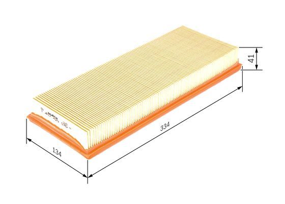 BOSCH 1457429076 Air Filter 334mm Insert Fits Fiat Ford Jeep Pininfarina VW