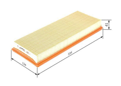 BOSCH 1457429076 Air Filter 334mm Insert Fits Fiat Ford Jeep Pininfarina VW