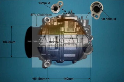 AUTO AIR 14-0306 Air Compressor A/C Air Con Air Conditioning Fits Mercedes-Benz