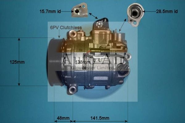 AUTO AIR 14-2080 Air Compressor A/C Air Conditioning Fits Jaguar XF XJ XK
