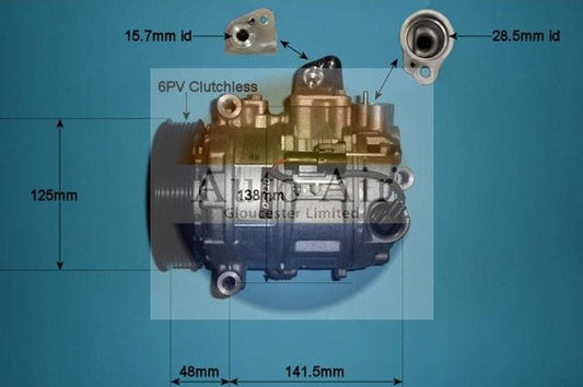 AUTO AIR 14-2080 Air Compressor A/C Air Conditioning Fits Jaguar XF XJ XK