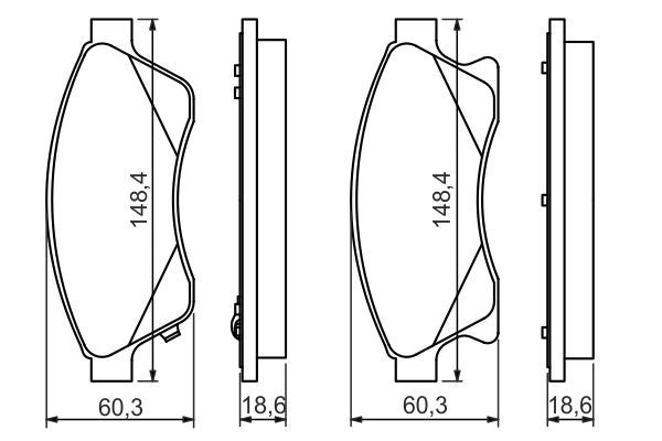 BOSCH 0986494433 Brake Pad Set For Disc Brake Front Fits Chevrolet Opel Vauxhall