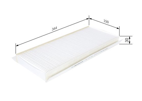 BOSCH 1987432006 Cabin Air Filter 344mm Length Particulate Fits Ford Mazda