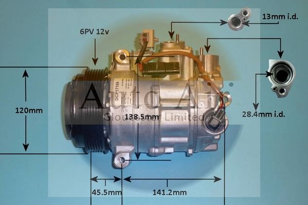 AUTO AIR 14-0240 Air Conditioning Compressor A/C Air Con Replacement 12V Voltage