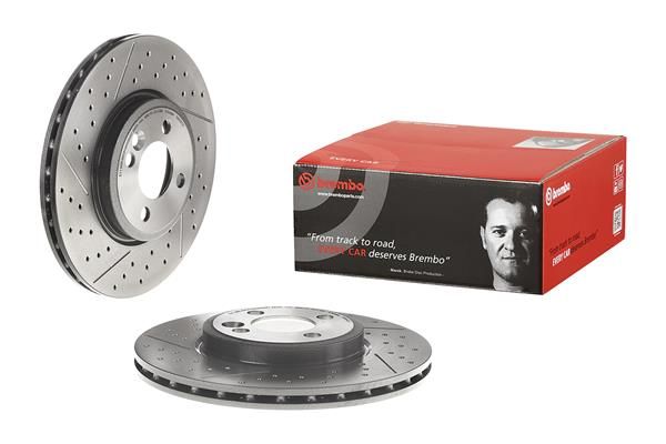 2x BREMBO 09.A047.21 Brake Disc Front Vented Fits Mini Mini Clubman Mini Clubvan