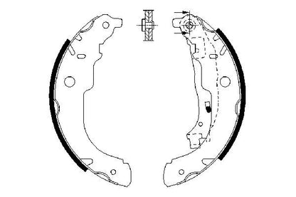 BOSCH 0986487721 Brake Shoe Set Rear 42mm Width Fits Citroën DS Peugeot
