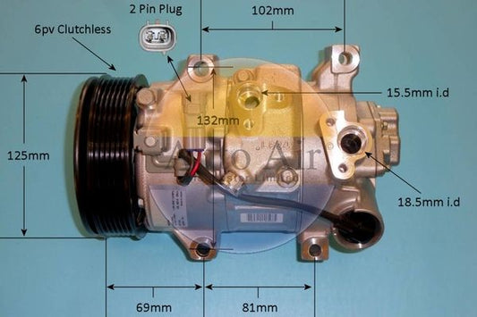 AUTO AIR 14-0292 Air Compressor A/C Air Con Air Conditioning Fits Toyota RAV4