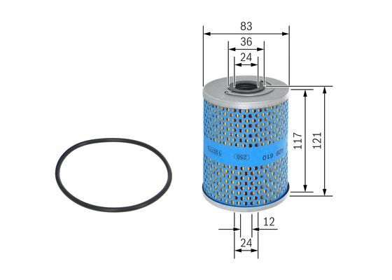 BOSCH 1457429610 Oil Filter 82.6mm Outer Ø Insert Fits Mercedes-Benz Puch