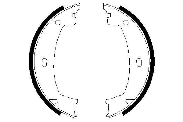 BOSCH 0986487608 Brake Shoe Set For Parking Brake Rear 20mm Width Fits BMW