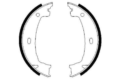 BOSCH 0986487608 Brake Shoe Set For Parking Brake Rear 20mm Width Fits BMW