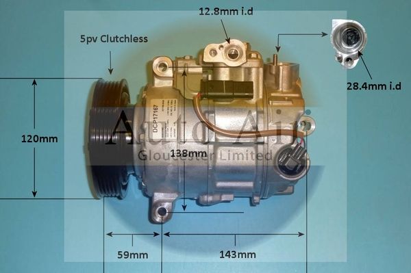 AUTO AIR 14-1285 Air Conditioning Compressor Fits Mercedes-Benz A-Class B-Class