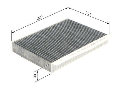 BOSCH 1987435548 Cabin Air Filter Fits Fiat 500L 500X Jeep Compass Renegade