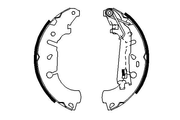BOSCH 0986487703 Brake Shoe Set Rear 42mm Width Fits Fiat Opel Vauxhall