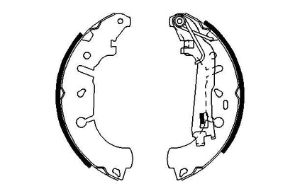 BOSCH 0986487703 Brake Shoe Set Rear 42mm Width Fits Fiat Opel Vauxhall