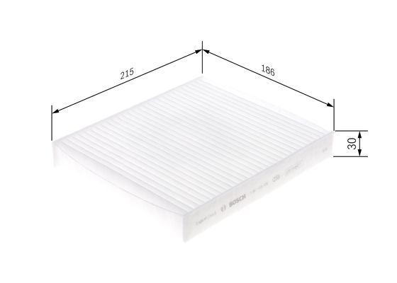 BOSCH 1987435108 Cabin Air Filter 215mm Length Particulate Fits Lexus Toyota