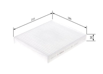 BOSCH 1987435108 Cabin Air Filter 215mm Length Particulate Fits Lexus Toyota