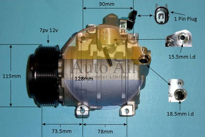 Auto Air 14-1291 A/C Air Con Compressor Air Conditioning Fits Honda CR-V