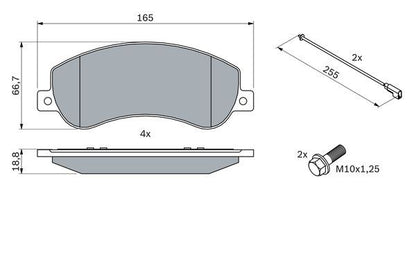 BOSCH 0986494170 Brake Pad Set For Disc Brake Front Fits Ford Transit VW Amarok