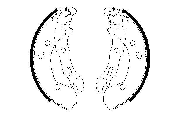 BOSCH 0986487668 Brake Shoe Set Rear 38mm Width Fits Lada Nissan Renault