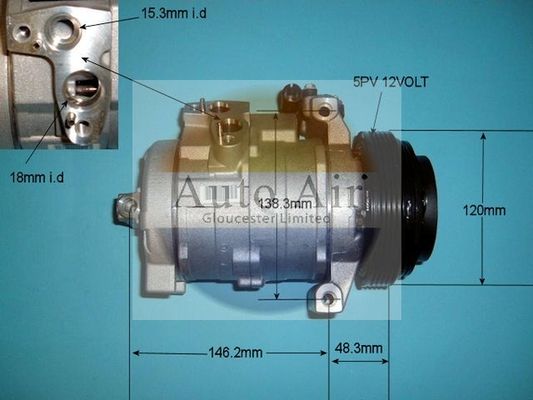 AUTO AIR 14-9723 Air Conditioning Compressor A/C Air Con Replacement For BMW X5