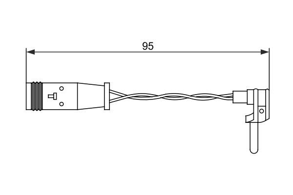 BOSCH 1987473070 Brake Pad Wear Warning Contact Front Rear Fits Mercedes-Benz