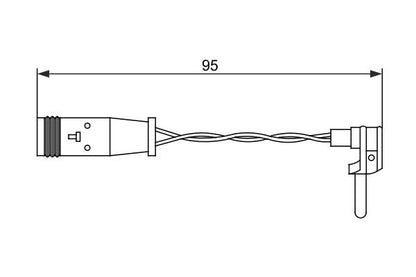 BOSCH 1987473070 Brake Pad Wear Warning Contact Front Rear Fits Mercedes-Benz