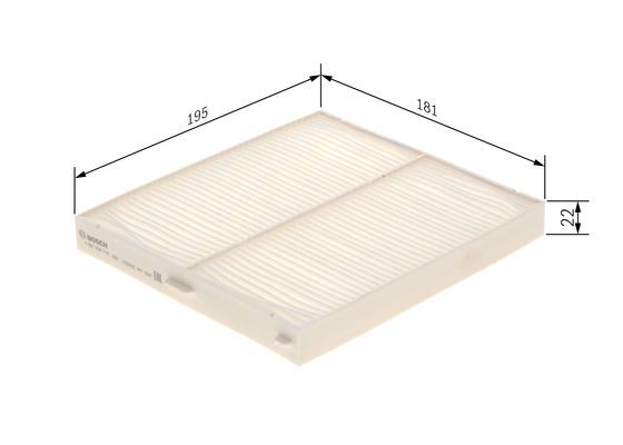BOSCH 1987435115 Cabin Air Filter Fits Nissan Pixo Suzuki Alto Alto K10