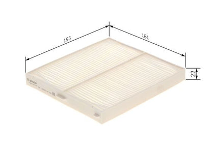 BOSCH 1987435115 Cabin Air Filter Fits Nissan Pixo Suzuki Alto Alto K10