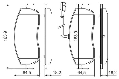 BOSCH 0986494498 Brake Pad Set For Disc Brake Front Fits Opel Renault Vauxhall
