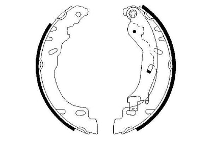 BOSCH 0986487704 Brake Shoe Set Rear BOSCH System Fits Fiat 500 C Panda Ford Ka
