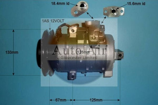 AUTO AIR 14-0185 Air Conditioning Compressor Fits Mitsubishi Pajero/Shogun