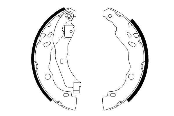 BOSCH 0986487627 Brake Shoe Set 39mm Width System Replacement Fits NISSAN