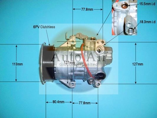 AUTO AIR 14-6207 Air Compressor A/C Air Con Air Conditioning Fits Toyota Auris