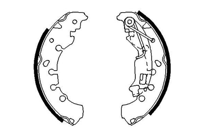 BOSCH 0986487702 Brake Shoe Set Rear Fits Fiat Lancia Opel Peugeot Vauxhall