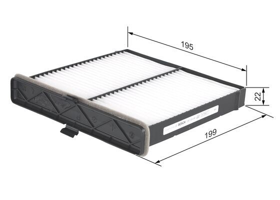 BOSCH 1987435085 Cabin Air Filter 199mm Length Particulate For Mazda CX-3 Mazda2