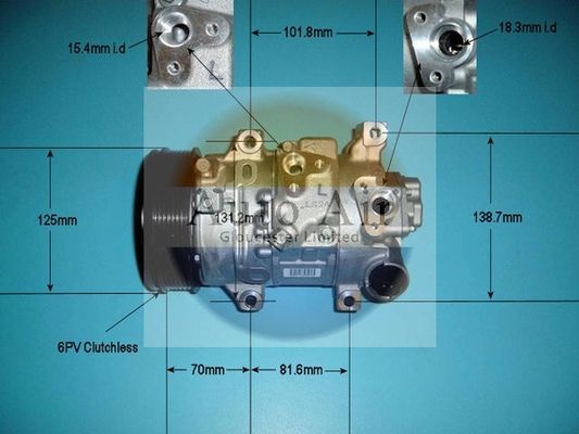 AUTO AIR 14-6209 Air Conditioning Compressor A/C Air Con Replacement For Toyota