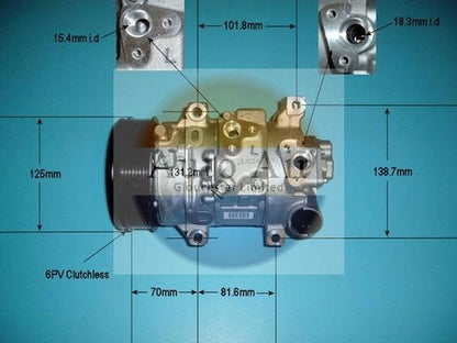 AUTO AIR 14-6209 Air Conditioning Compressor A/C Air Con Replacement For Toyota
