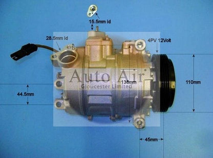 AUTO AIR 14-9768 Air Compressor A/C Air Con Air Conditioning Fits BMW X5 X6