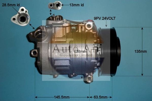 AUTO AIR 14-0188 Air Conditioning Compressor A/C Air Con Replacement 24V Voltage