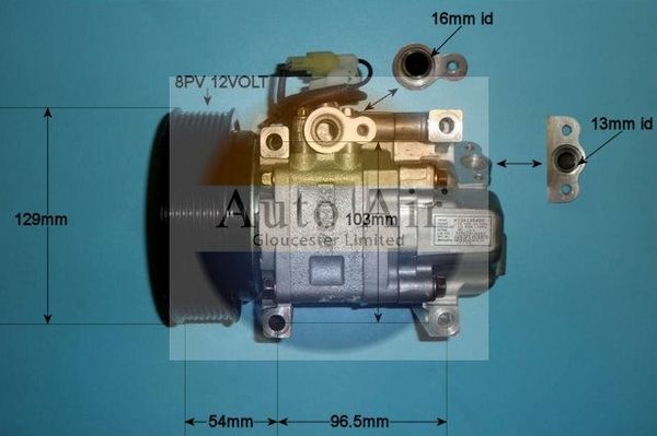 AUTO AIR 14-1140 Air Conditioning Compressor Fits Mazda Mazda3 Mazda5 Mazda6
