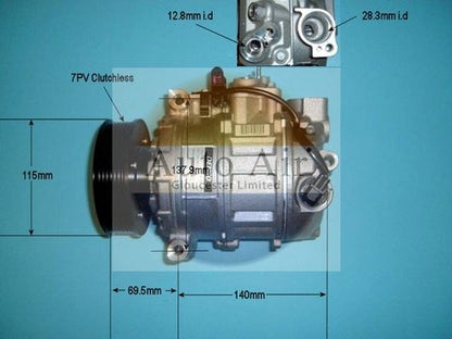 AUTO AIR 14-9745 Air Compressor A/C Air Conditioning Fits Bentley Porsche VW